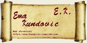 Ema Kundović vizit kartica